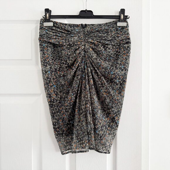Isabel Marant x H&M Printed Silk Gathered Skirt, size 6 (fits size 2!!) - Picture 2 of 10